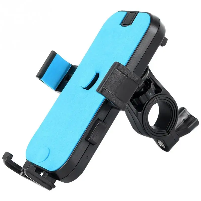 Bicycle Phone Holder GPS Stand Navigator Auto Lock Cycling Outdoor Phone Holder Bicycle Motorcycle Accessories - Цвет: blue