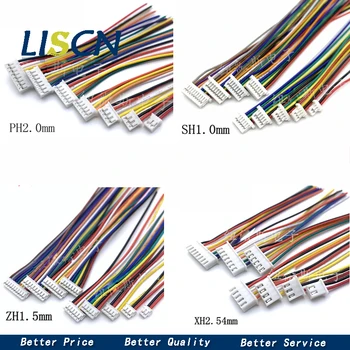 

10PCS 1.0 1.25 1.5 2.0 2.54 SH/JST/ZH/PH/XH 1.0MM 1.25MM 1.5MM 2.0MM 2.54MM female plug connector with wire 2/3/4/5/6/7/8/10Pin