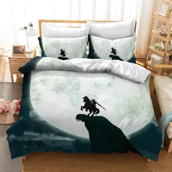 

3D Cartoon Game Legend of Zelda Printing Bedding Set for Boys and Girls Adult Bedclothes Home Textile Twin Full Queen King Size