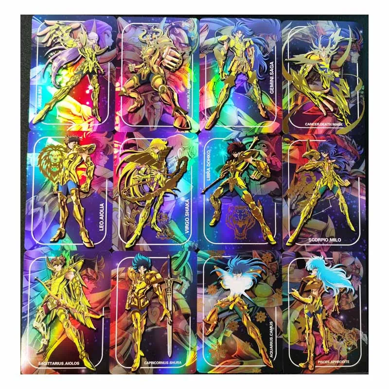 Gold-The-Signs-Of-The-Zodiac-Toys Saint Anime-Cards Seiya Collectibles-Game-Collection