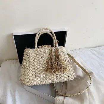 

2020 Fashion Summer Straw Beach Bags Crossbody Bags Lady Travel Purses and Handbags Female Shoulder Messenger Bag