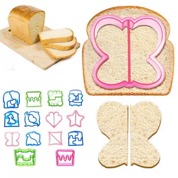 DOZZLOR Kids Cutting Sandwich Dinosaur Star Heart Shaped Stainless Steel Bread Mold Metal Cookie Cutters Mold new