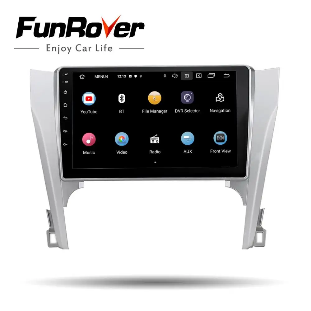 FUNROVER Android 9,0 2.5D+ ips Автомобильный мультимедийный радио Playe для toyota camry 2012- Автомобильный dvd-плеер Стерео gps навигация RDS BT