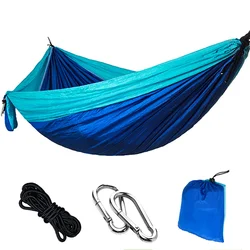 Hamac en tissu Double Parachute, hamac en Nylon de couleur assortie, balançoire élargi, loisirs d'intérieur, bricolage 