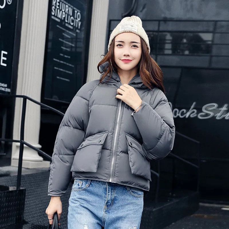 

2018 Winter New Style Ozhouzhan Slim Fit Thick Short Bread Cotton Coat Large Size down Cotton WOMEN'S Cotton Padded Clothing