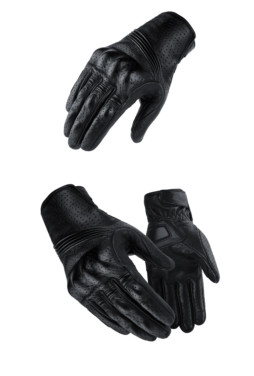 Мотоциклетные защитные шестерни перчатки для мотокросса Ретро зимние теплые перфорированные перчатки из натуральной кожи мотоциклетные перчатки мото ветрозащитные перчатки