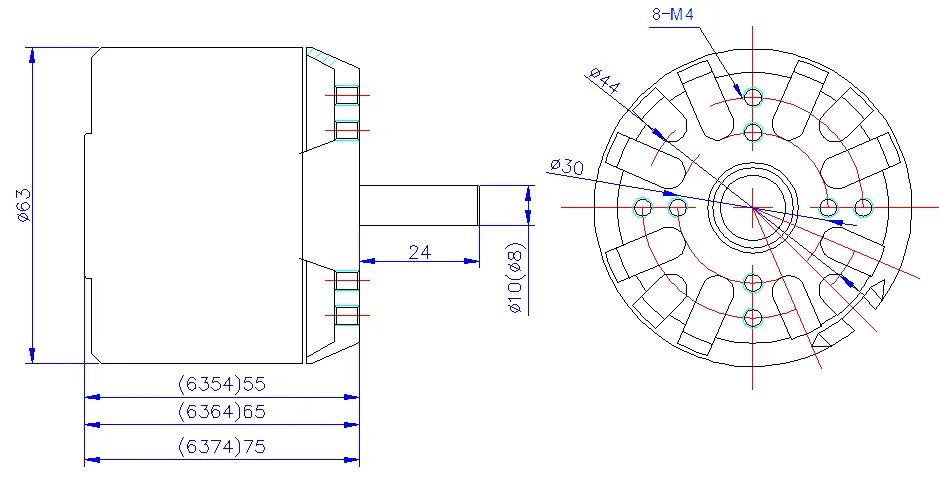 Flipsky Motors mechanical diagram
