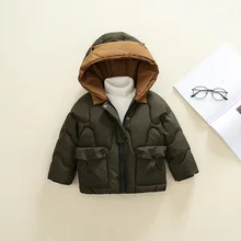 Толстая хлопковая куртка пальто с меховым воротником пуховое пальто