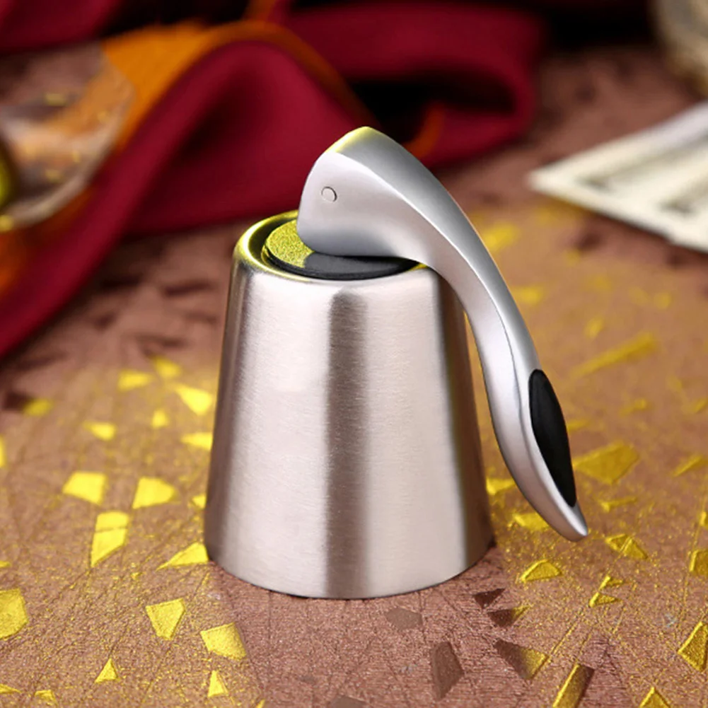 Stainless Steel Wine Bottle Vacuum Stopper Sealed Plug Home Kitchen Bar Gadget