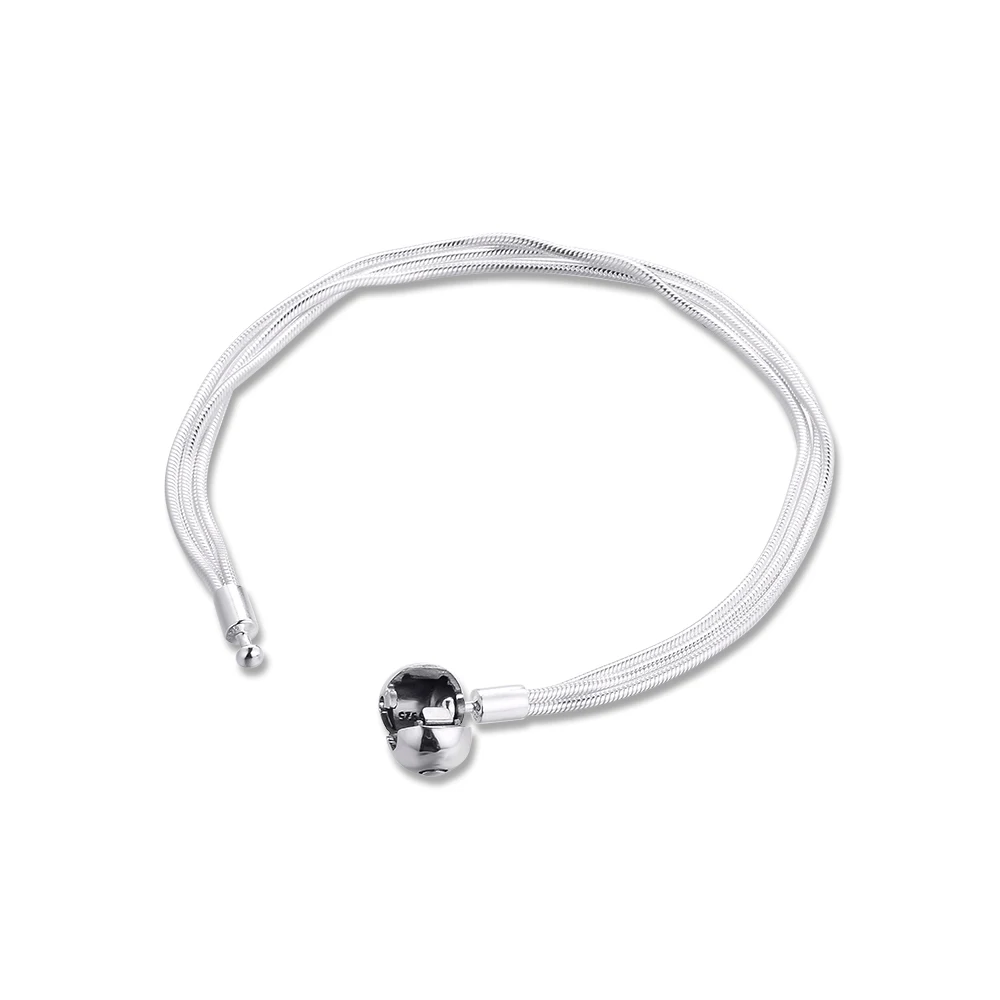 

Icons Moments Multi-Snake Chain Bracelet 925 Silver Bracelets For DIY Woman Fashion Bracelets For Jewelry Making