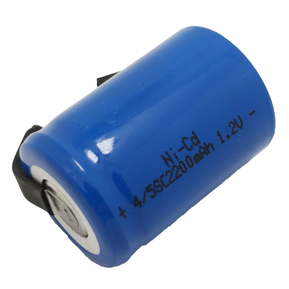 

Ni-Cd 4/5 SubC Sub C 1.2V 2200mAh Rechargeable Battery with Tab - Blue Color Free Shipping