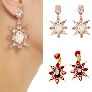 

CSxjd 2020 New Luxury Crystal matching gorgeous ear clip two colors Women's Jewelry Earring