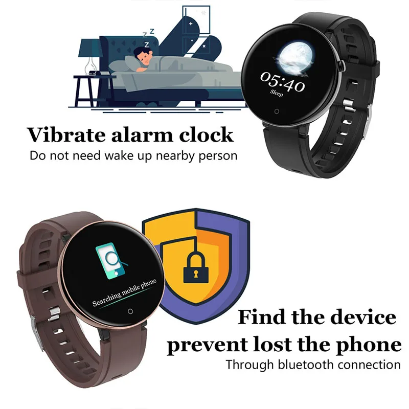 DT18 Смарт-часы модные спортивные с сенсорным экраном IP67 Smartwatch монитор сна фитнес-трекер напоминание о сообщениях браслет для мужчин и женщин