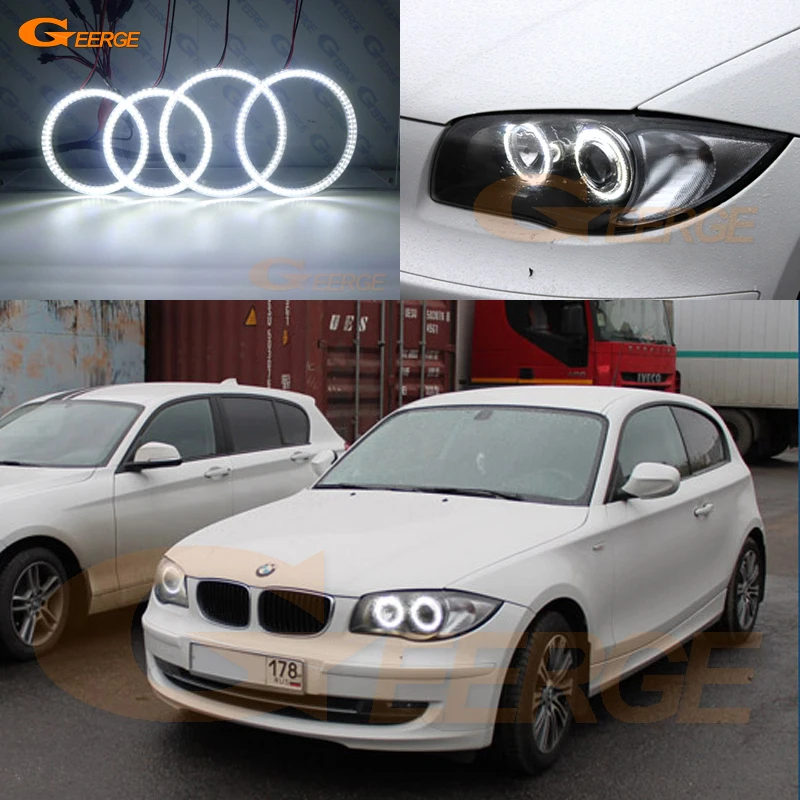 Для BMW 1 Series E81 E82 E87 E88 2004 2012 ультра яркий SMD светодиодный комплект колец ангельские