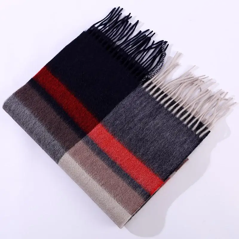 Искусственная кашемировая мужская клетчатая накидка Mujer Bufanda tassels Cachecol Feminino Большие шали мужские осенние зимние толстые шали Bufanda - Цвет: Colour 1