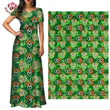 Зеленый Анкара ткань Африканский полиэстер настоящий воск принт высокое качество 6 ярдов 3 ярдов африканская ткань для вечерние платья FP6248