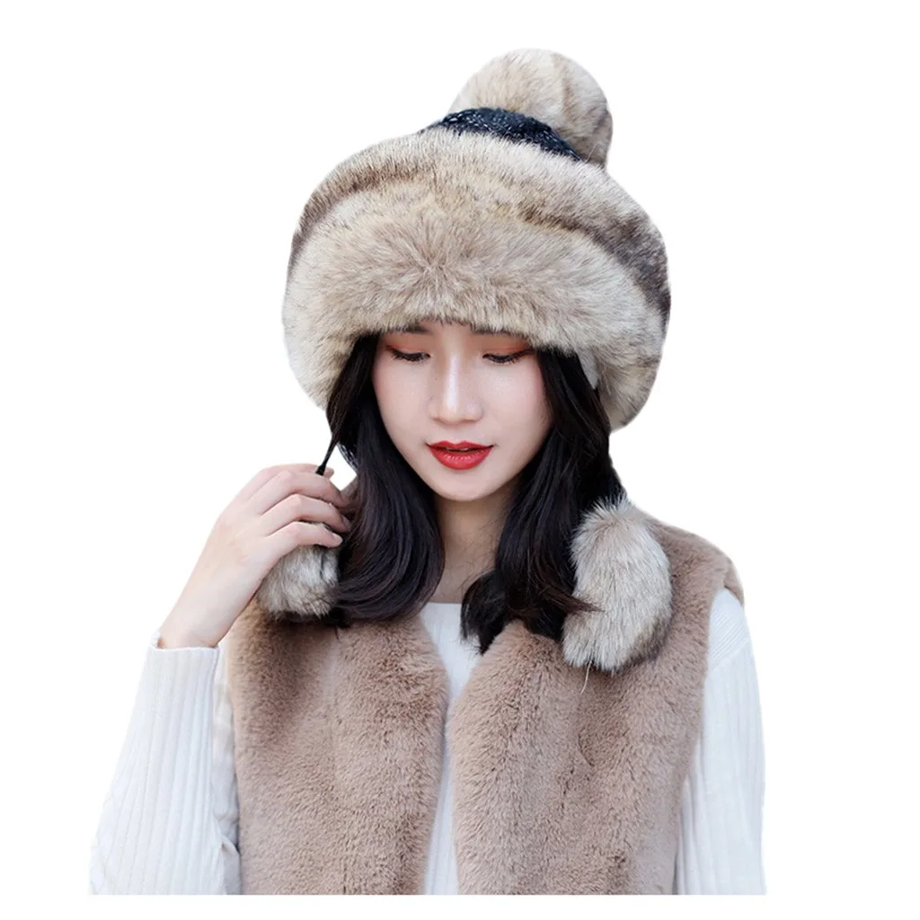 Gorros mujer invierno czapka zimowa зимние шапки для женщин, модные теплые зимние шапки, вязанная шерстяная шапка с помпоном для волос