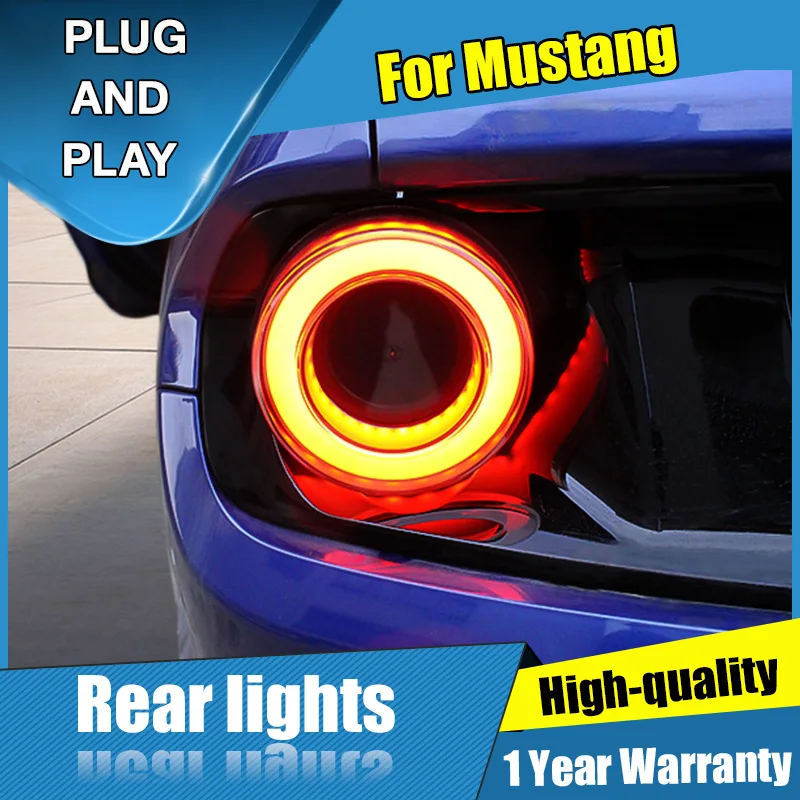 Автомобильный Стайлинг для ford Mustang задняя фара 15-19 для Mustang задние фонари, выделенный Автомобильный свет, светодиодные задние фонари с 2 шт
