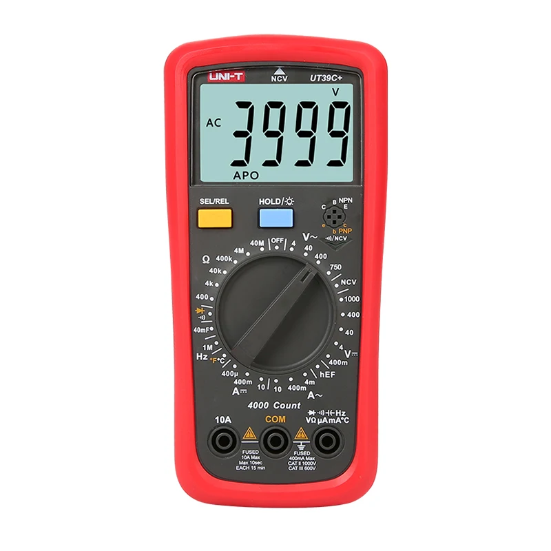 Цифровой мультиметр UNI T UT39A + UT39C тестер автоматического диапазона AC DC V/A Ohm/Temp