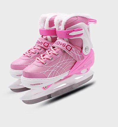 Pink M EUR35-38 Новинка зимы, профессиональные женские и Взрослые коньки для катания на коньках со льдом, обувь для фигурного катания, регулируемая обувь для детей и взрослых - Цвет: Pink M EUR35-38