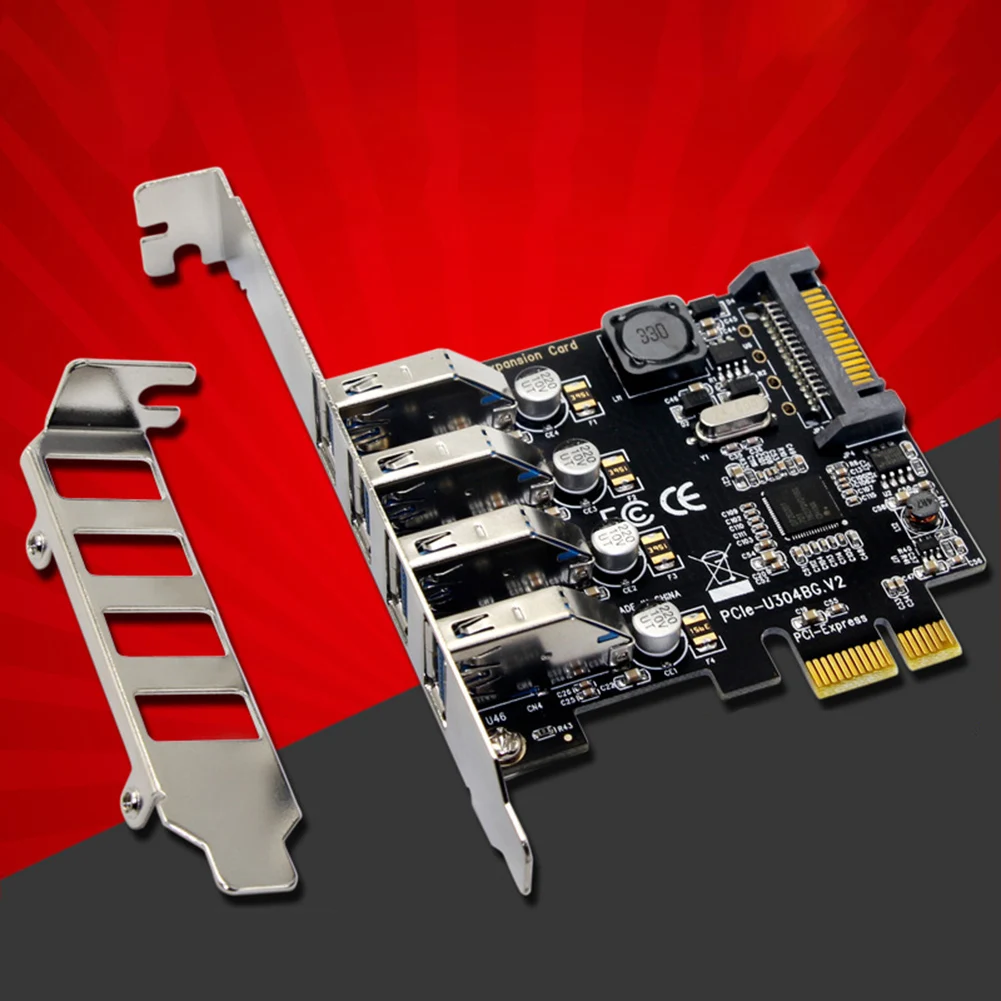 4-портовый USB 3,0 расширения PCI-e карта PCI express PCIe USB 3,0 hub адаптер 4-портовый USB 3 0 PCI e PCIe PCI express
