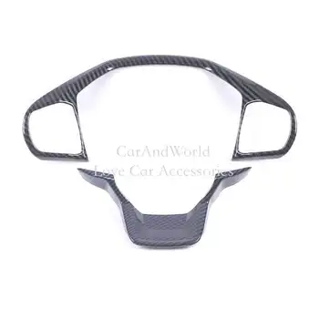 

For Ford Explorer 2020 2021 Interior Steering Wheel Control Button Cover Trims ABS Carbon Fiber Sticker Car Styling Accessories