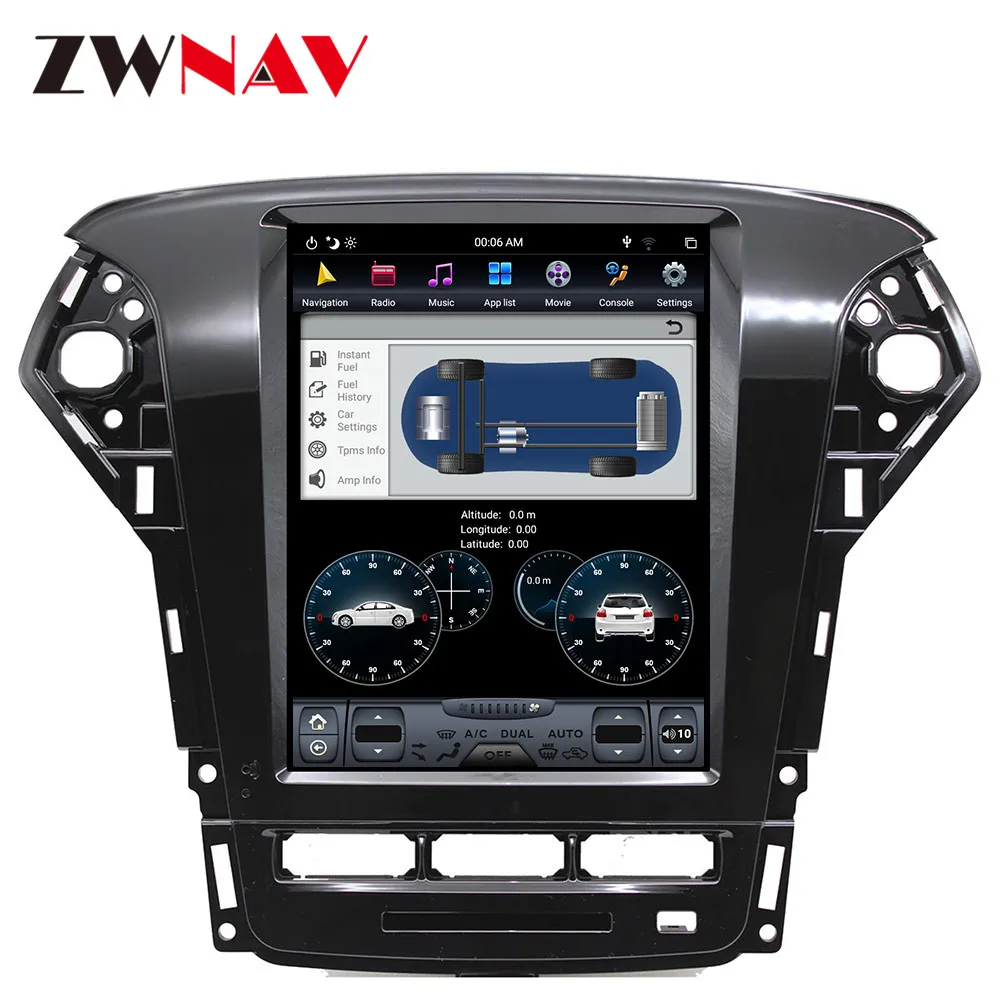 Excellent Android 9 64+4G Tesla With DSP Carplay Car Multimedia Player Stereo For Ford Mondeo MK4 2011-2013 Auto Radio GPS Navigation 3