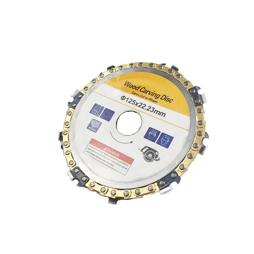 

Wood Carving Disc Woodworking Chain Grinder Chain Saws Disc Chain Plate Tool for 100M Angle Grinding 4 Inch 5 inch