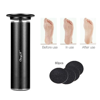

Electric Foot File Care Tool Feet Hard Dead Skin Removal Exfoliator Heel Callus Remover Pedicure Device+60pcs Sandpaper