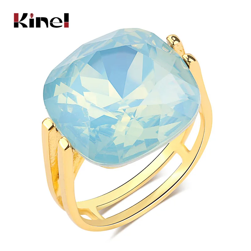 2017-Fashion-Square-Blue-Opal-Stone-Wedding-Rings-For-Women-Gold-Color-CZ-Zircon-Ring-Female