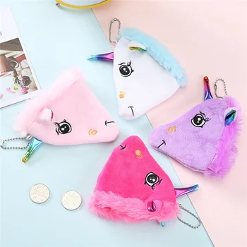 

Super Kawaii New Unicorn Plush Lady Kid's Coin Purse Fashion Bag Key Chain Gift Girl's Pocket Coin Bag