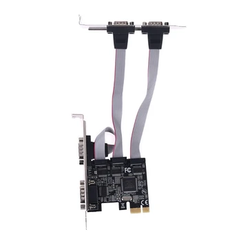 

TXB071 PCI Express Add on Card 4 Ports Serial Riser Cards Multi RS232 DB9 COM PCIe Expansion Adapter Converter