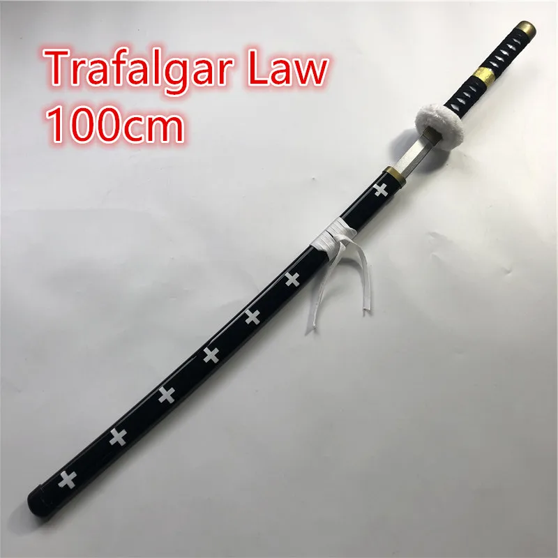 Anime Cosplay Trafalgar Law sword Roronoa Zoro Sword Weapon Wood Ninja Knife 1:1 Samurai Prop Toys 100cm |