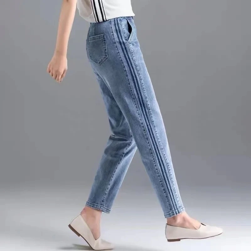 

Female Clothing Jeans New 2023 Spring Autumn New All-match Womens Fashion Mom Jeans Vintage High Waist Slim Harem Pants Trousers