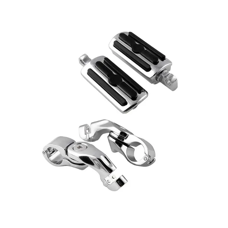 Регулируемая педаль для мотоцикла, подножки для шоссейной дороги, Peg 1, 1/4 дюйма, 32 мм, апертура, длинное Угловое крепление, комплект, подножки для шоссейной дороги, подножки