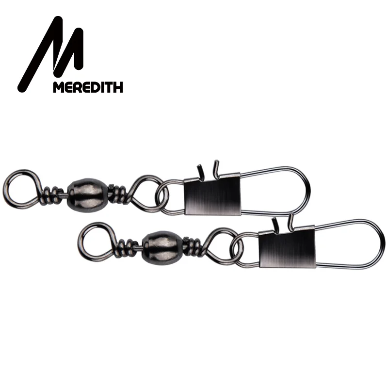 Рыболовные Вертлюги MEREDITH 50 шт./лот коннекторы для лески вертлюг рыболовной