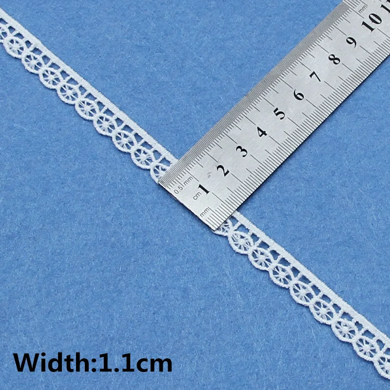 White Cotton Embroidered Lace Trim Ribbons Fabric DIY Sewing Handmade Craft Materials 5yards lace fabric,lace ribbon,lace sewing supplies,lace sewing accessories,lace accessories,lace garment accessories,lace decoration,cotton ribbon