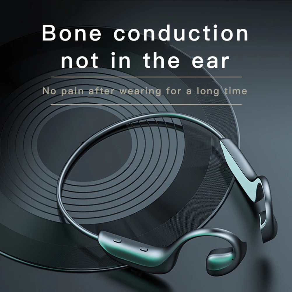 Bone Conduction Headphones Bluetooth wireless Sports Earphone IP56 Headset Stereo Hands free with microphone For Running