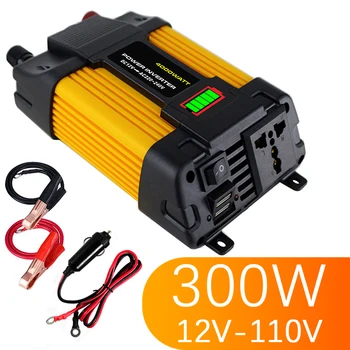 

DC 12V to AC 110/220V Car Inverter LED Display Dual USB Power Converter Voltage Adapter Transformer 300W/500W Multifunction