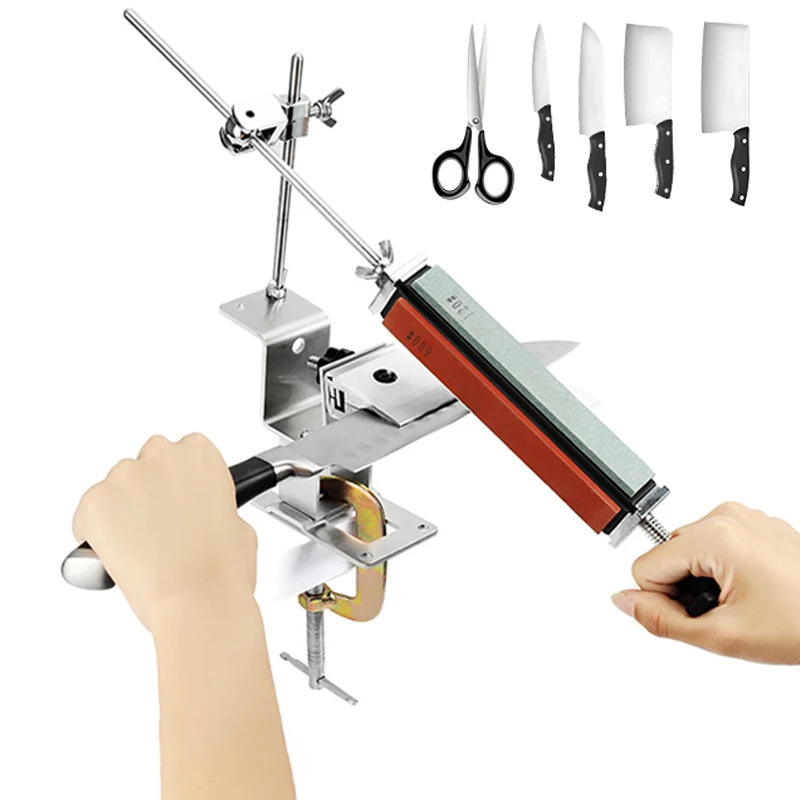 Affilacoltelli sistema professionale per affilare i coltelli ad angolo fisso con 4 utensili affilacoltelli da cucina 