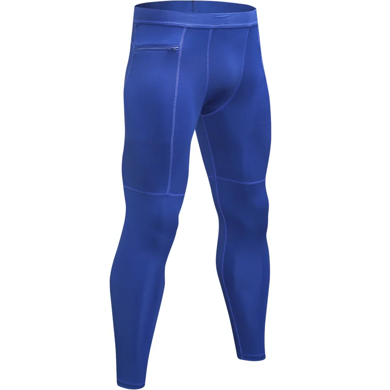 Компрессионные Брюки с карманами, спортивные колготки для бега, мужские брюки для фитнеса, быстросохнущие эластичные штаны для бега