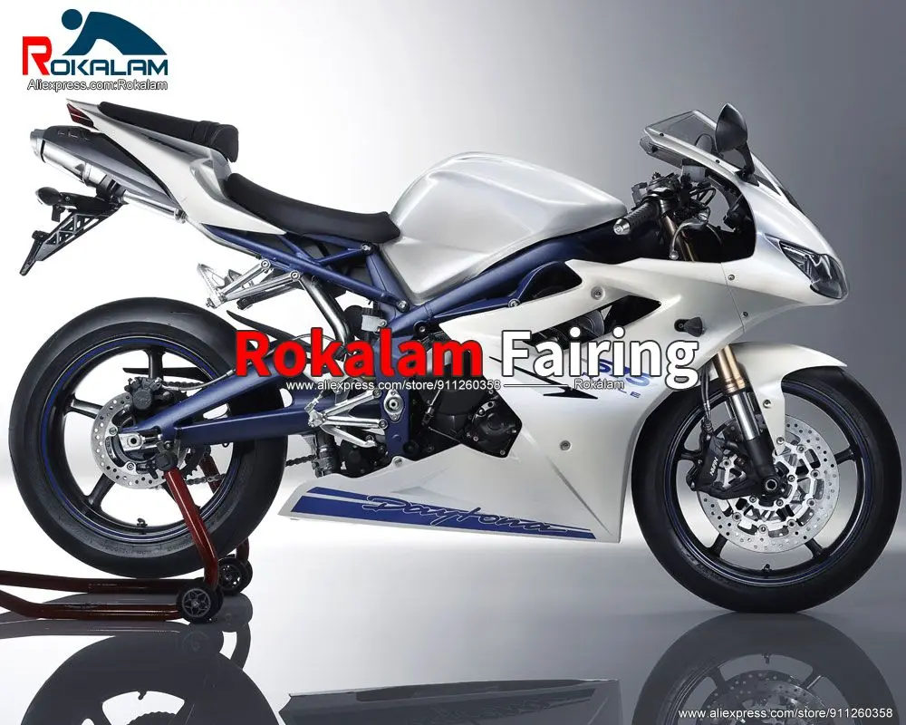 

Кузов мотоцикла для Triumph Daytona 675, 2009, 2010, 2011, 2012, голубой, белый комплект обтекателей мотоцикла (литьё под давлением)