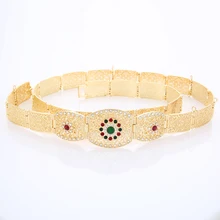 Женское золотое платье для девочек с поясом; Новинка; модные свадебные ленты в марокканском стиле