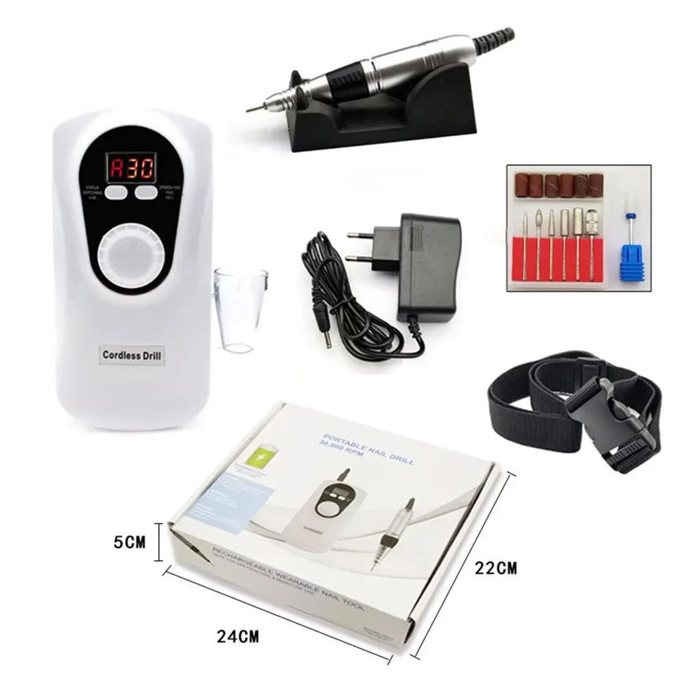 Portable Nail Drill Machine Device For Manicure Nail Polishing Tool Set Nail Files Instrument Mill Manicure Kit For Nails Art