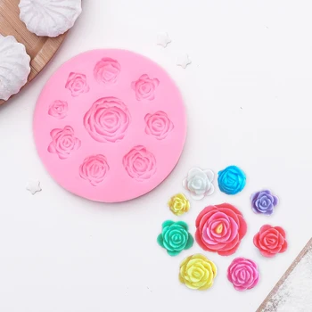 

Silicone mold 9.5 cm "The circulation of roses"