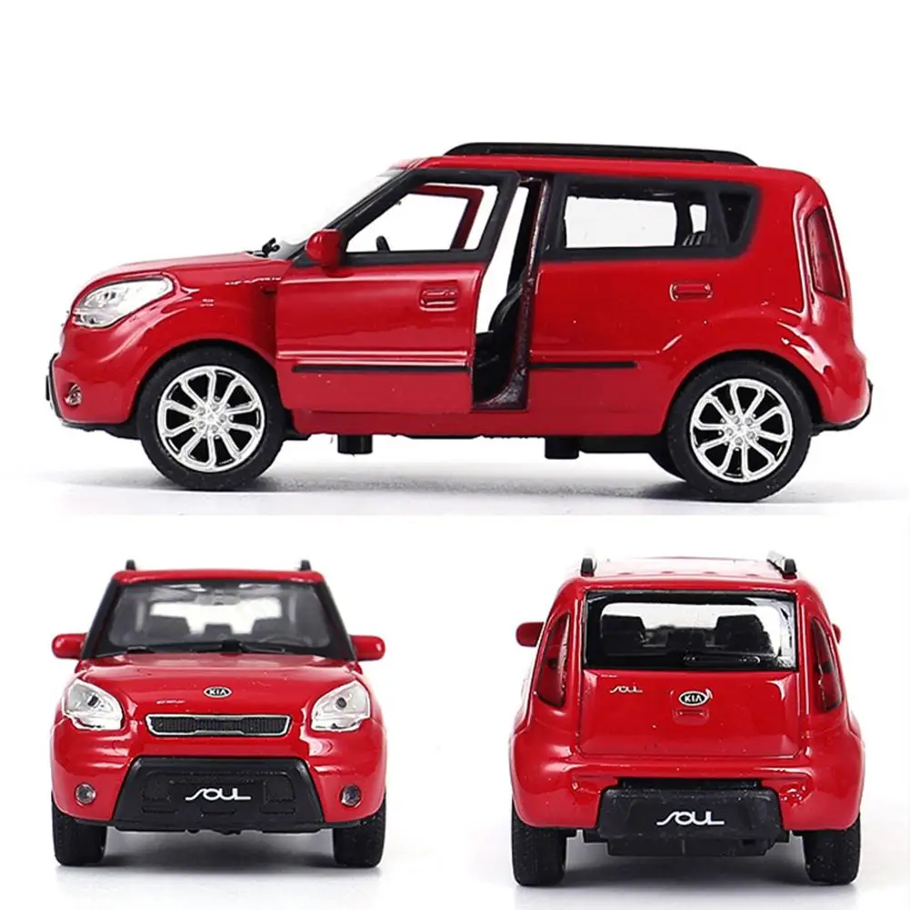 

1:36 Alloy Pull Back Model Car For Kia Soul SUV With Sound Light Music Flash Diecast Toy Vehicle Toys For Boys Children Gift