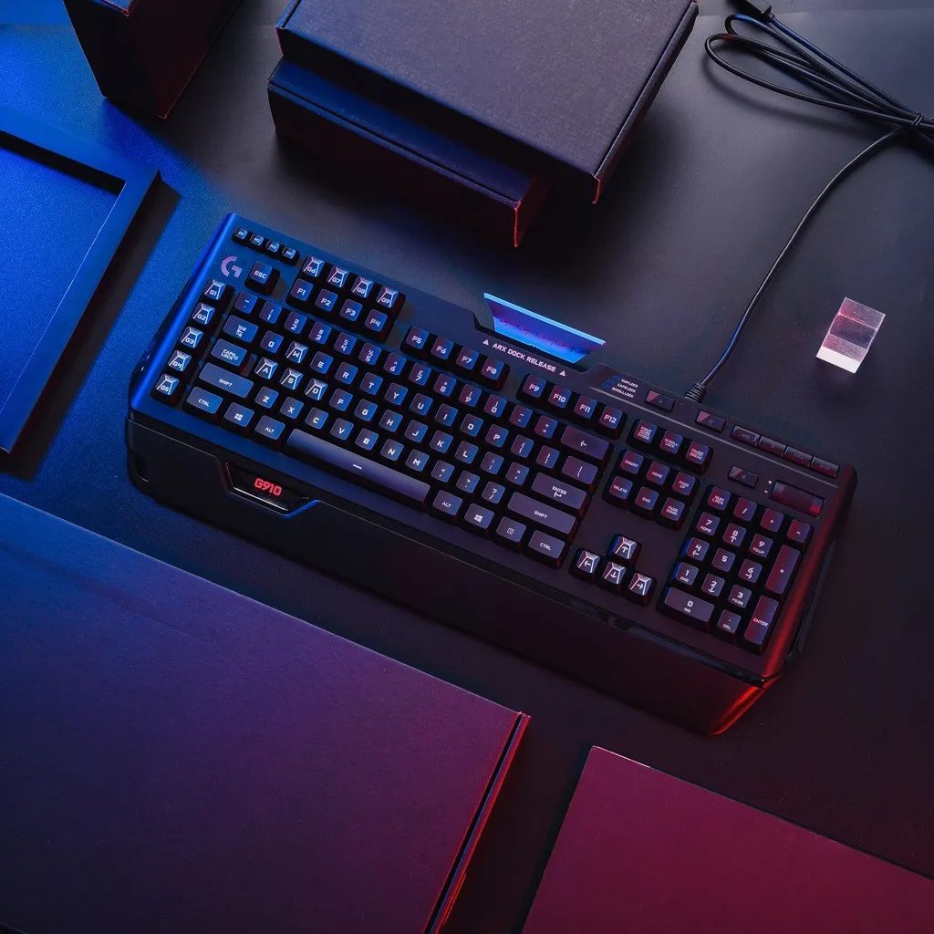 Проводная игровая клавиатура logitech G910 Механическая программируемая клавиатура с RGB подсветкой клавиатуры