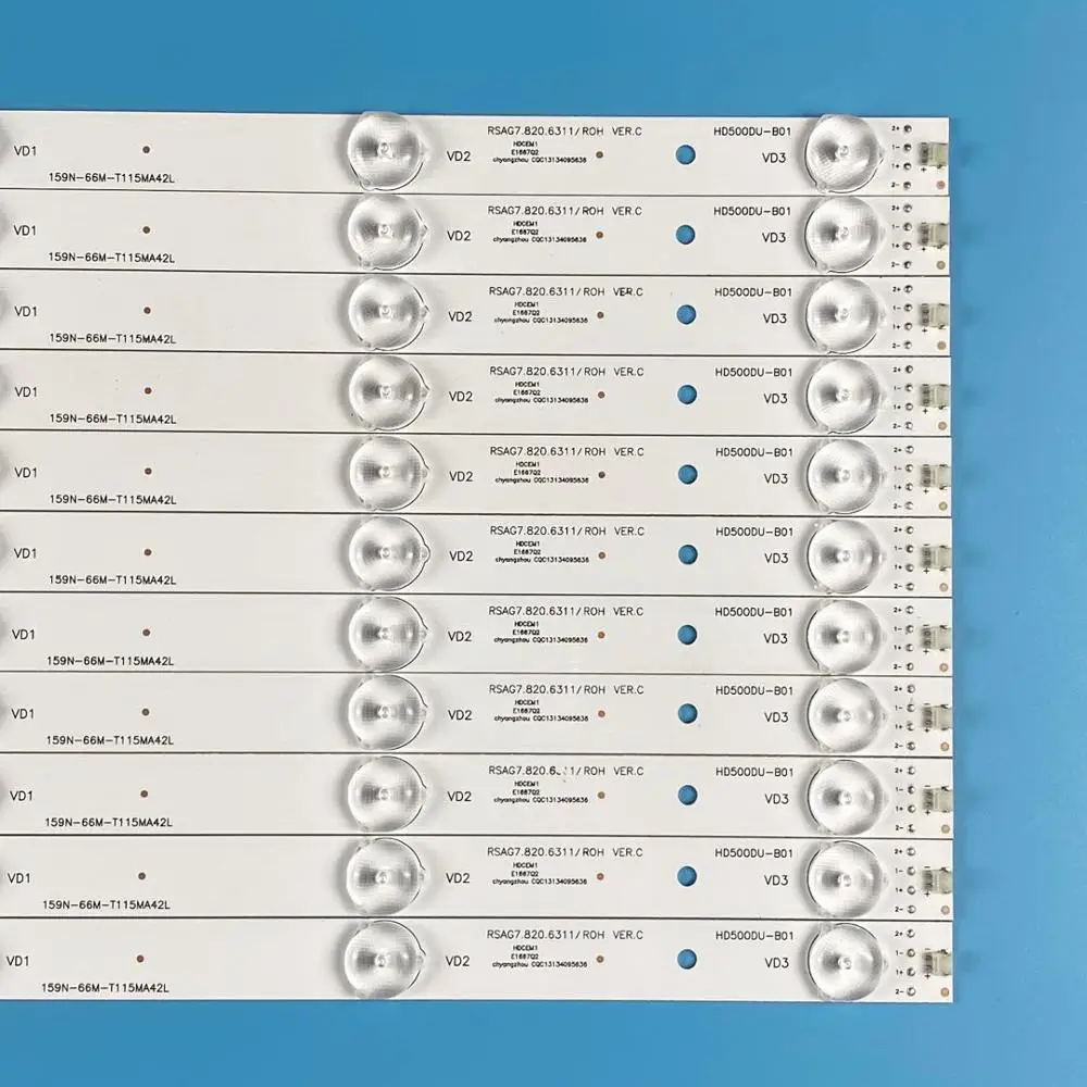 Faixa de Luz Led para Luz de Fundo Hisense 50h6c Ltdn50k321 5050cu6000 Roh Algodão - Imagem 2