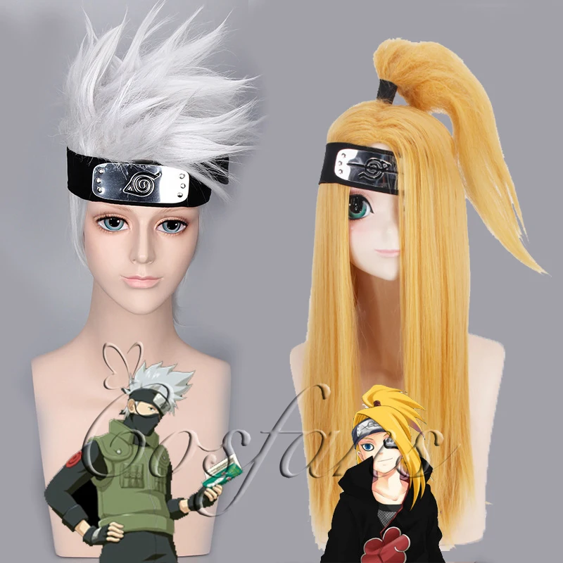 Наруто Akactuki Косплей парики Хэллоуин Deidara/Kakashi косплей парик для мужчин вечерние