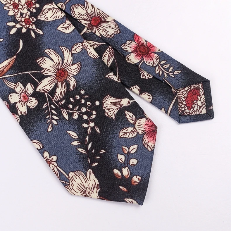 VAGUELETTE милый галстук для мужчин и женщин тонкий галстук принт с цветочным узором 7 см хлопковые Галстуки для женщин Женская праздничная